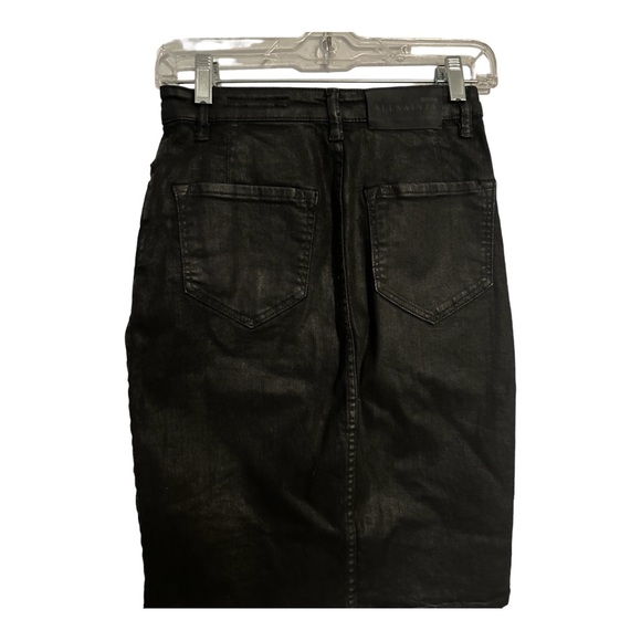 ALL SAINTS FRONT BUTTON PENCIL SKIRT - Picture 5 of 5